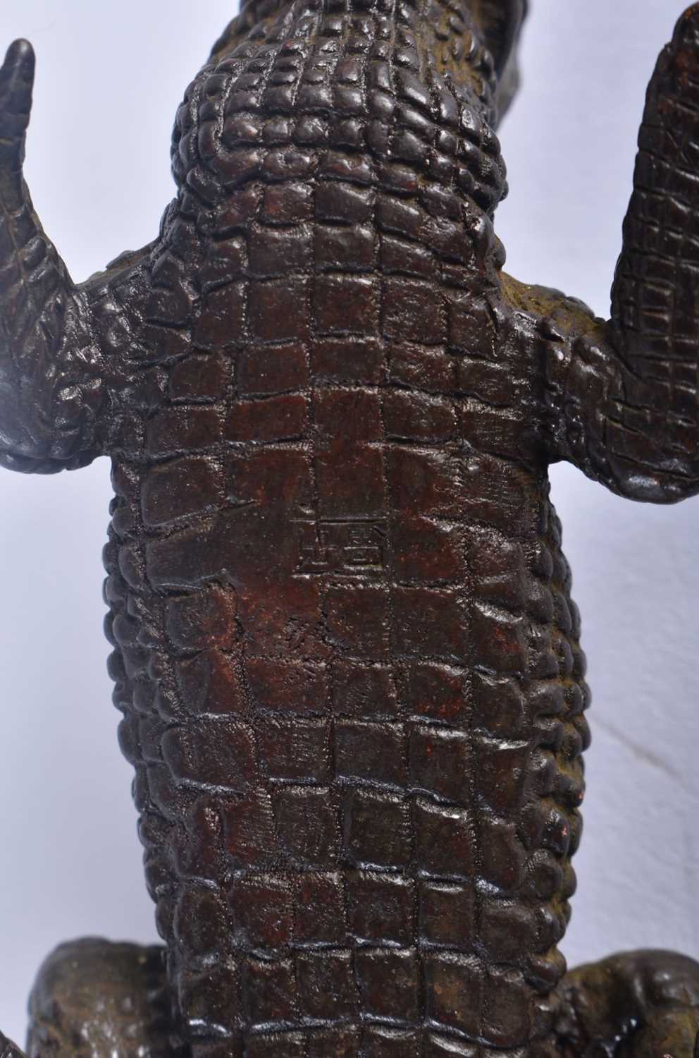 A JAPANESE CROCODILE OKIMONO. 13 cm wide. - Image 5 of 6