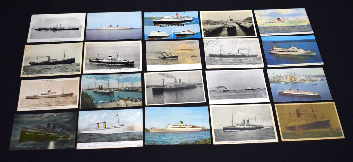 A good quality postcard album Cruise liners, Merchant ships, White star line, Orient line etc (72) - Image 7 of 34