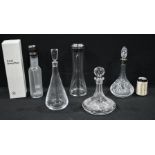 A collection of glass decanters, wine breathers etc (5)