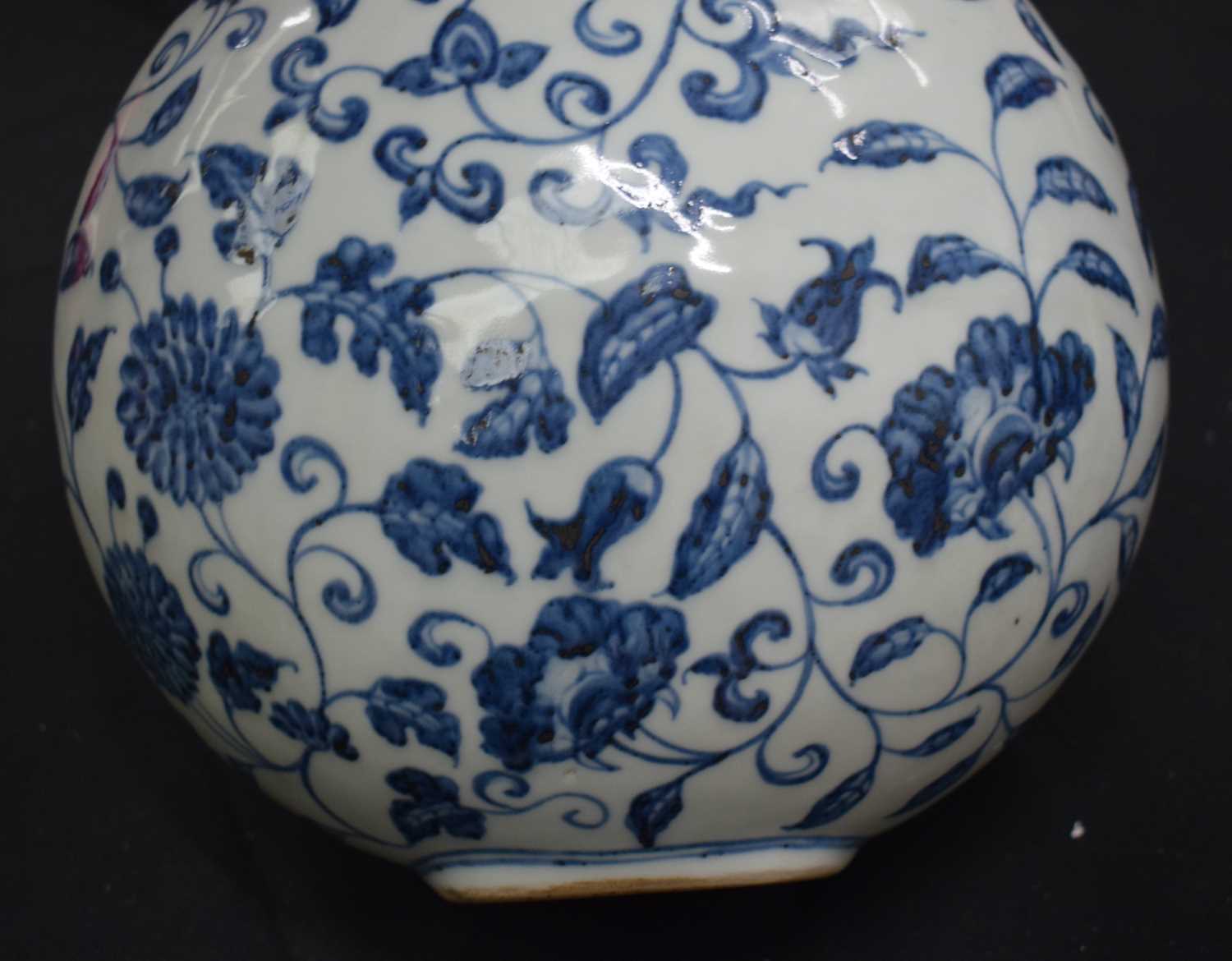 A LARGE CHINESE COAL GROUND PORCELAIN VASE 20th Century, bearing Qianlong marks to base, together - Image 19 of 28