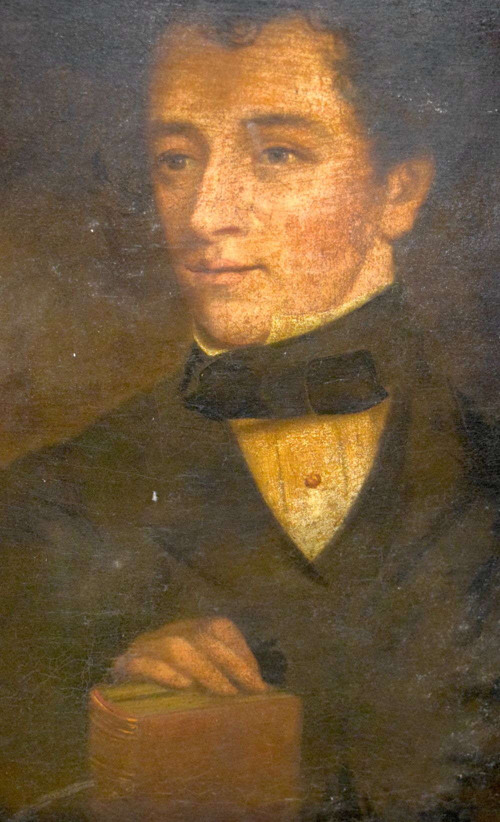 A large 19th Century Oil on canvas portrait of a gentleman 73 x 61 cm. - Image 2 of 3