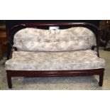 A Japanese Rosewood two seater sofa 95 x 160 x 66 cm.