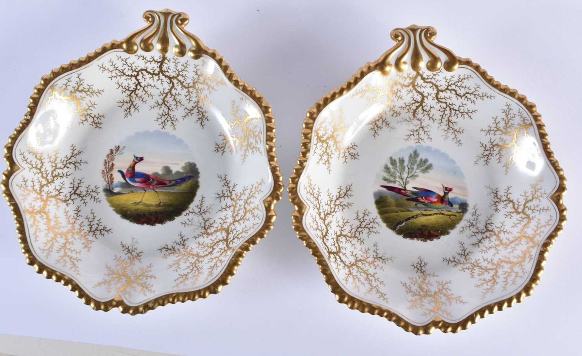 A FINE EARLY 19TH CENTURY FLIGHT BARR AND BARR WORCESTER DESSERT SERVICE painted with landscapes and - Image 7 of 32