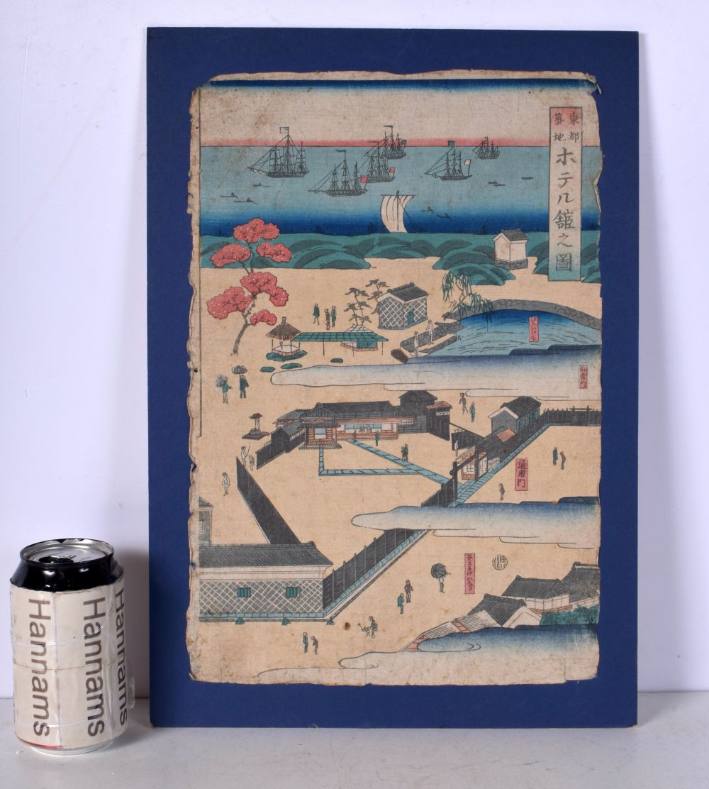 A Japanese woodblock print 36 x 24 cm.