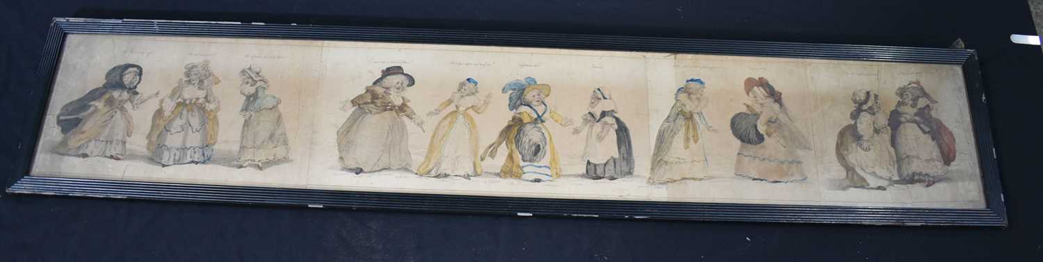 Thomas Rowlandson (1757-1827) Hand coloured engraving 23 x 137 cm - Bild 2 aus 10