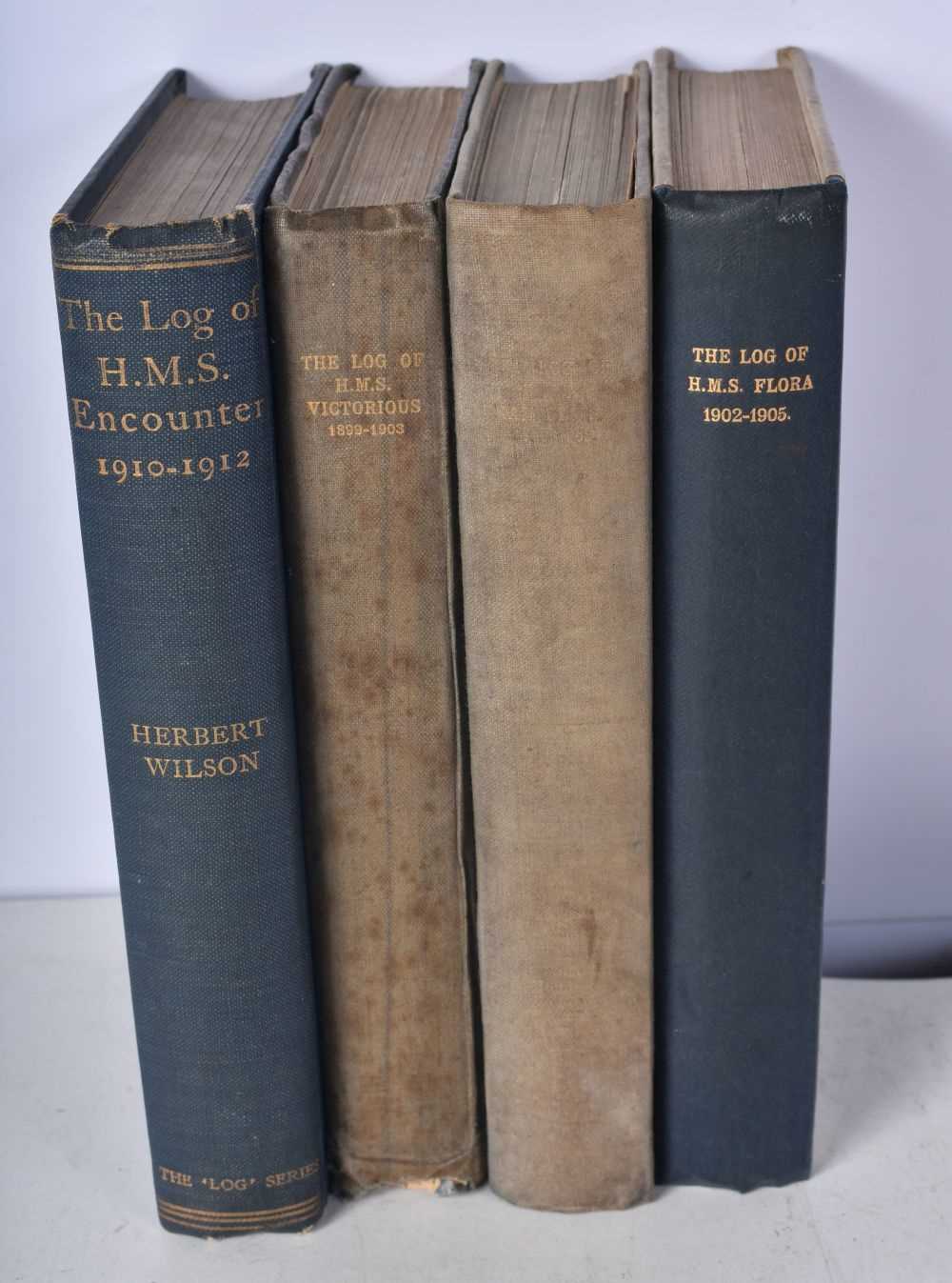 A collection from "The Log series" books HMS Ramillies,Flora and Victorious 3 x 19 x 13 cm. (4) - Image 2 of 12