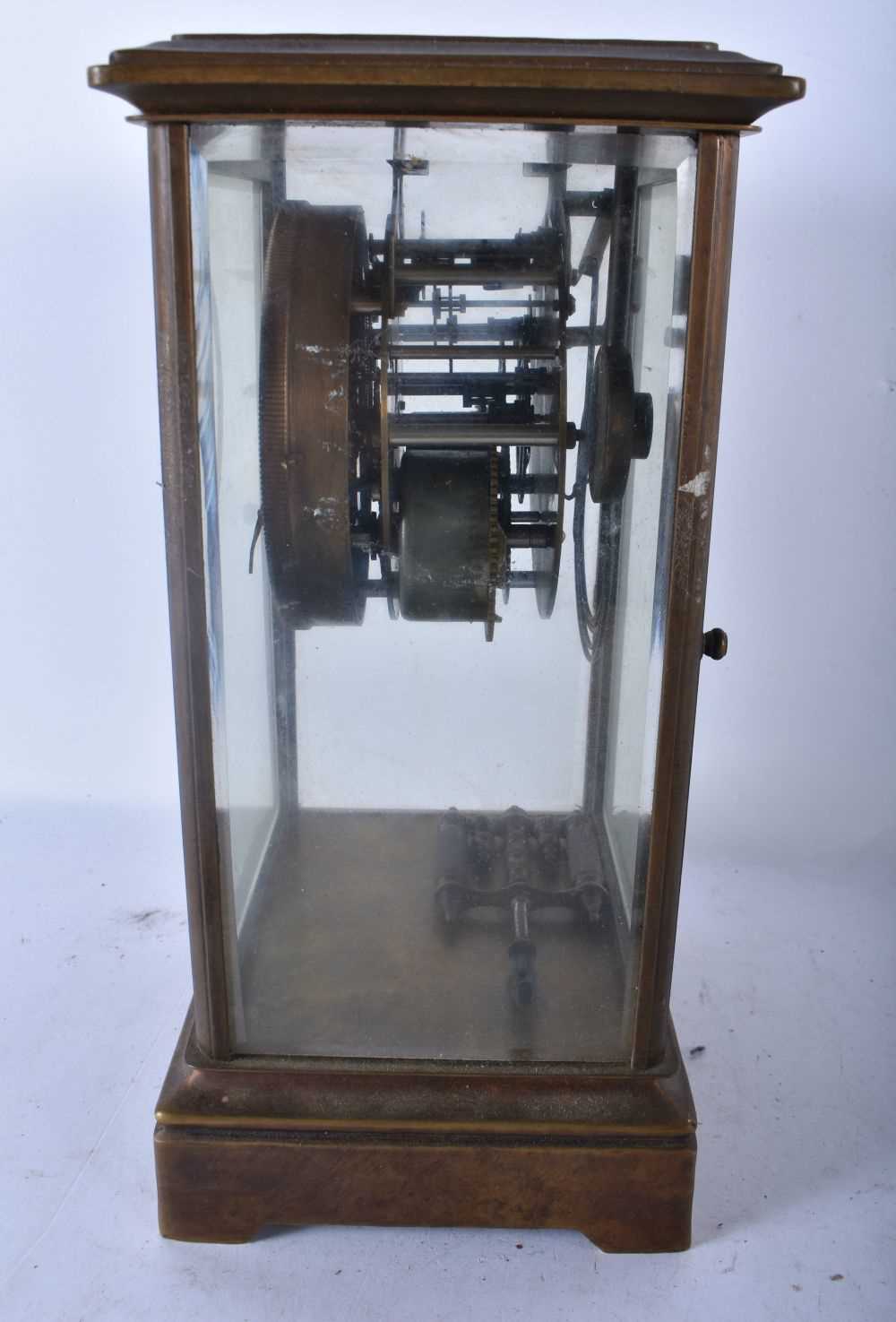 AN AMERICAN ANSONIA FOUR GLASS REGULATOR CLOCK. 28 cm x 15 cm. - Image 3 of 6