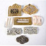 Eight Antique Buckles in various designs. Largest 7.3 cm x 5.8 cm, total weight 124g (8)