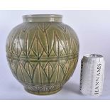 AN EARLY 20TH CENTURY CHINESE GREEN GLAZED STONEWARE JAR Late Qing/Republic. 24 cm x 19 cm.