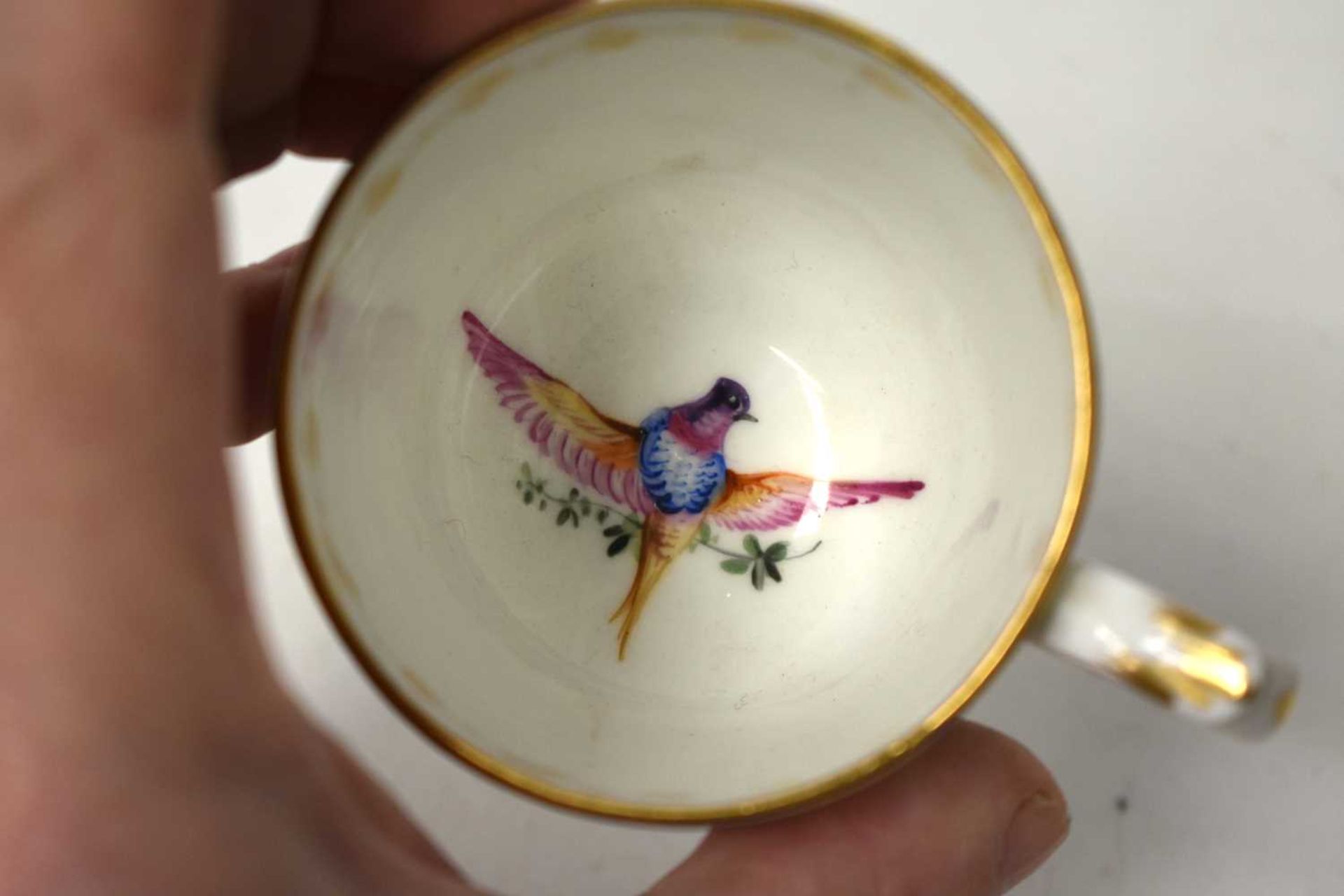 THREE 19TH CENTURY COALPORT SPARKS WORCESTER PORCELAIN CUPS AND SAUCERS painted with landscapes - Image 38 of 39