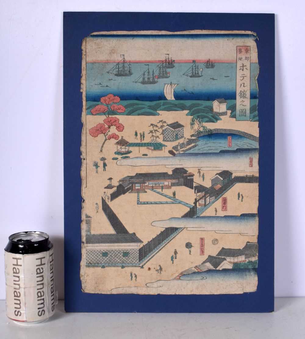 A Japanese woodblock print 36 x 24 cm. - Image 2 of 4