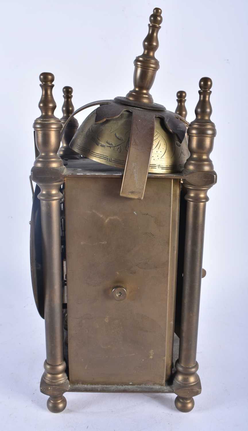 A Smiths Brass lantern clock 38 cm. - Image 3 of 6