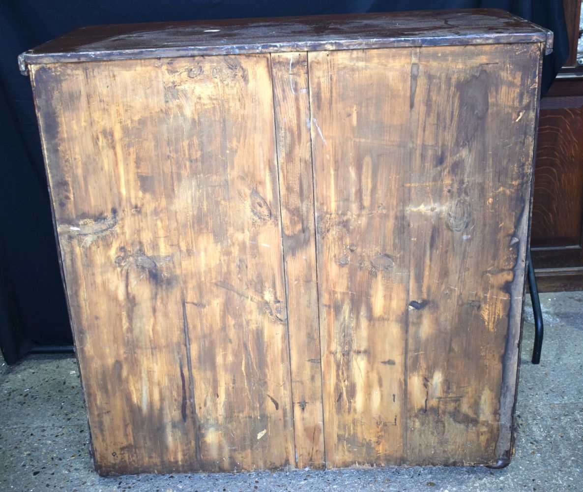 A late 19th Century Mahogany 5 Drawer chest together with two small leather top tables 112 x 112 x - Image 7 of 16