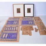 An Indian Marriage contract booklet together with a quantity of early drawings,calligraphy and 2