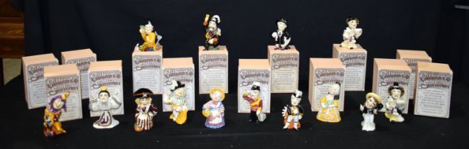 A boxed collection of Shorter and Son Gilbert & Sullivan Character Jugs 12 cm (14)..