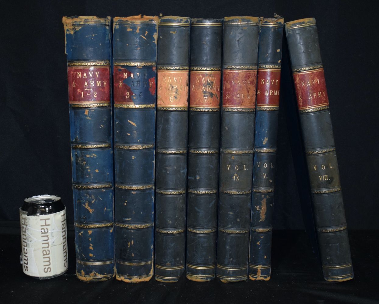 A collection of Navy and Army illustrated , 9 volumes over 7 books , published by Huson & Kearns 5.5