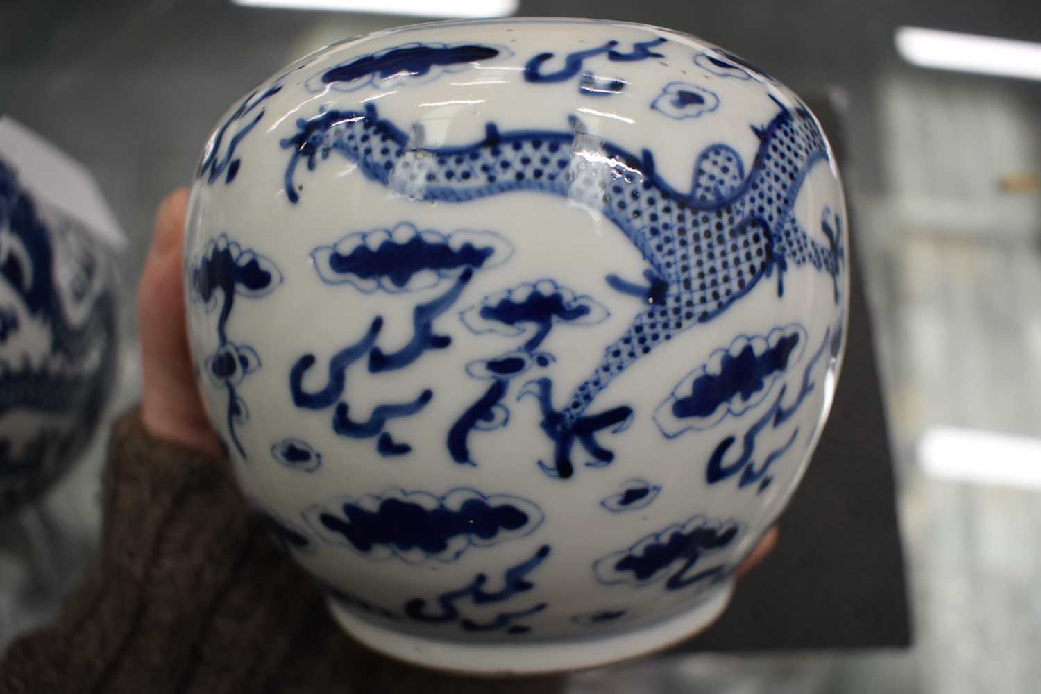 A PAIR OF 19TH CENTURY CHINESE BLUE AND WHITE PORCELAIN GLOBULAR CENSERS bearing Kangxi marks to - Image 18 of 18