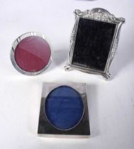 Three Silver Picture Frames. Stamped Sterling, Largest 13.1cm x 9.1cm, total weight 78.3g (3)