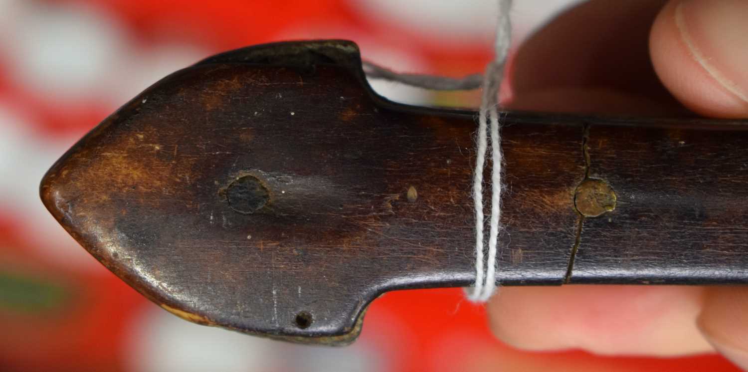 A Caucasian bone handled Kindjal Dagger with leather sheath 28 cm. - Image 12 of 21