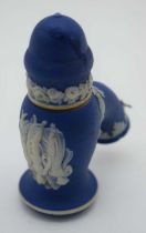 A RARE ANTIQUE PATENT JASPERWARE PORCELAIN NEO CLASSICAL PIPE. 96 grams. 8.75 cm x 6.75 cm.