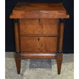 An Antique Empire two drawer Hall table 79 x 62 x 44 cm.