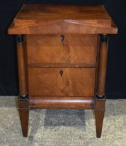 An Antique Empire two drawer Hall table 79 x 62 x 44 cm.