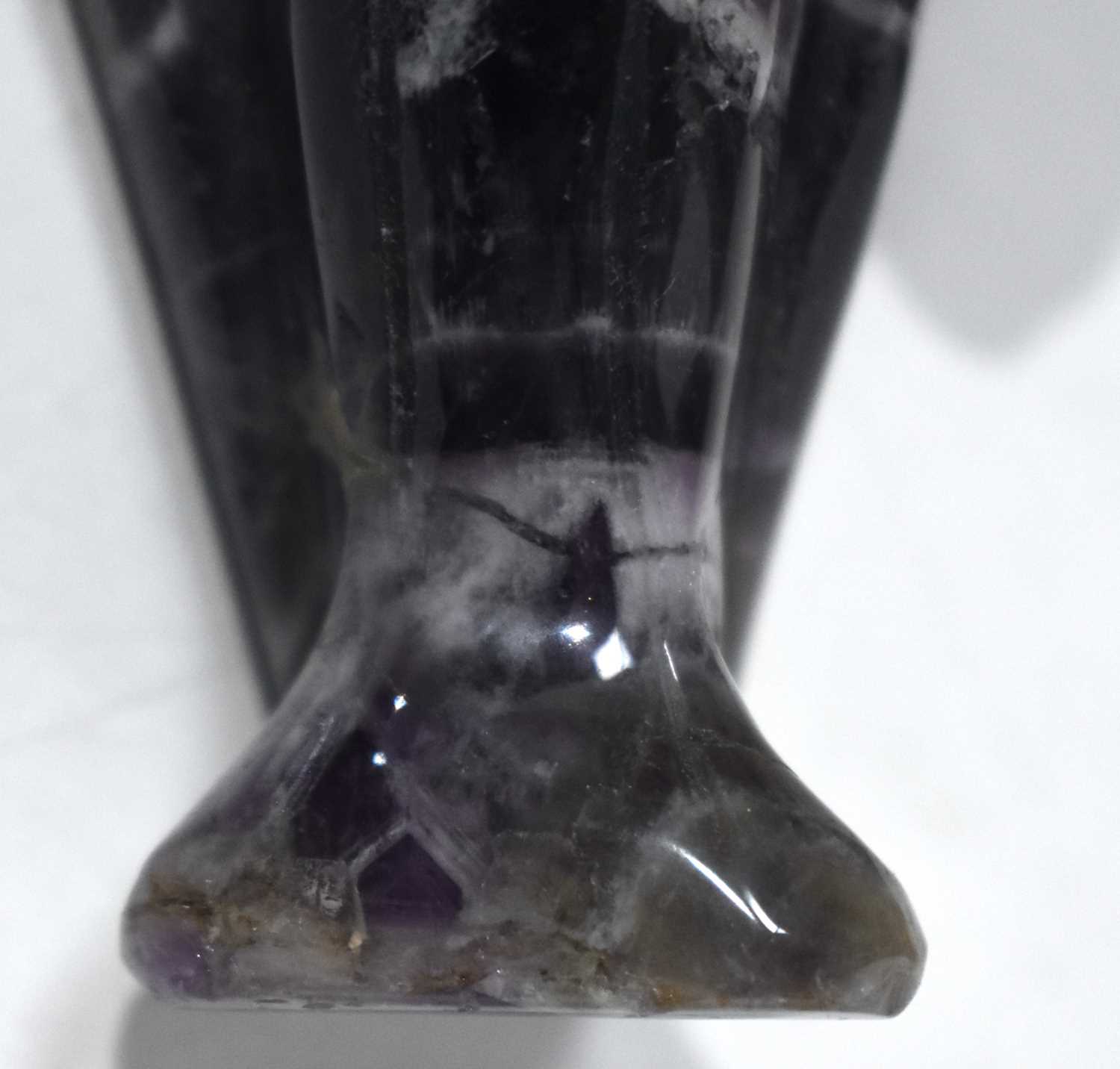 A CARVED AMETHYST STONE ANGEL. 95 grams. 7.5 cm x 4.25cm. - Image 11 of 17