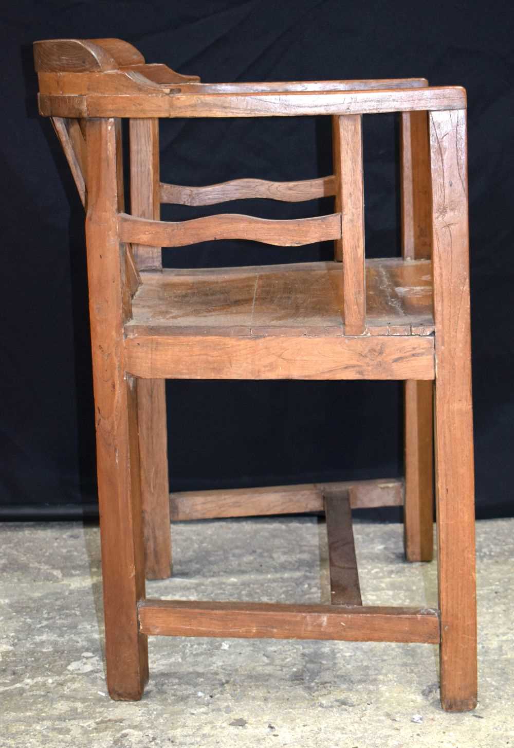 An Indian teak chair 78 x 51 cm - Image 3 of 8