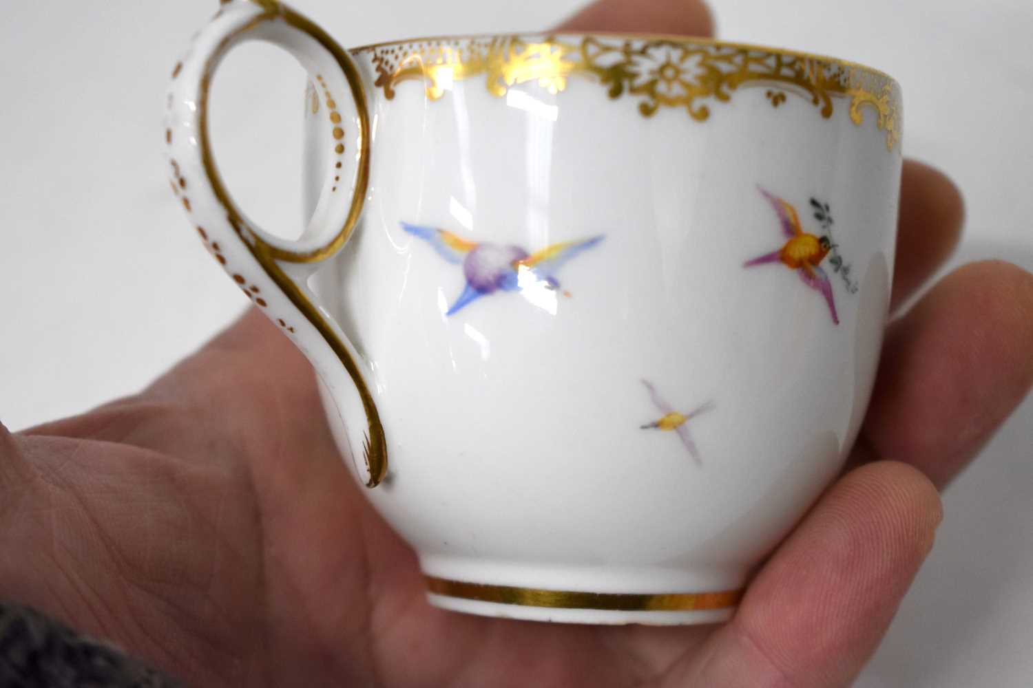 THREE 19TH CENTURY COALPORT SPARKS WORCESTER PORCELAIN CUPS AND SAUCERS painted with landscapes - Image 31 of 39
