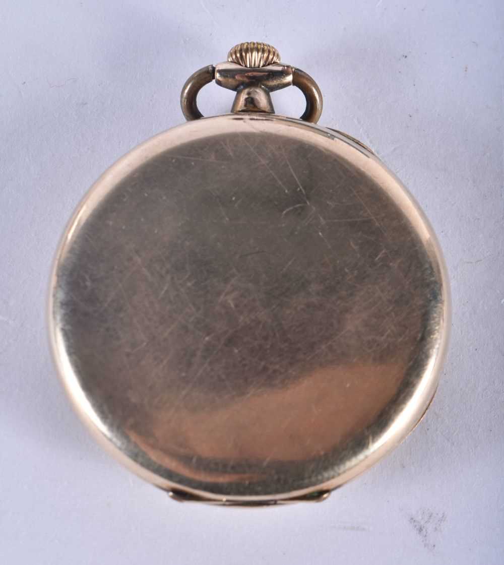 Rolex, a rolled gold Rolex open face pocket watch, inscribed on the inside of the backplate ' - Image 2 of 4