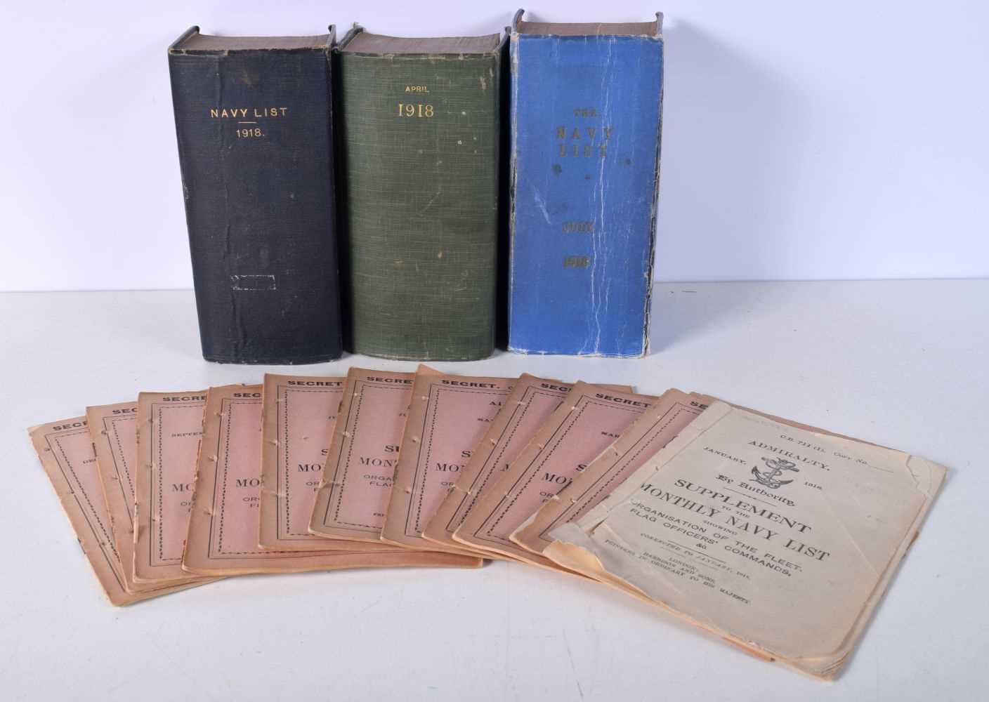 A Collection of Navy List books 1918 together with a supplement (4) - Image 2 of 4