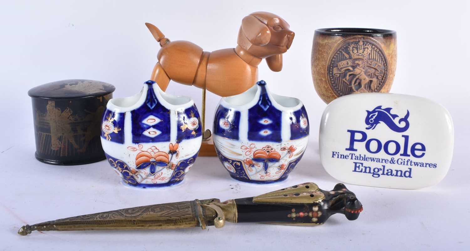 ASSORTED COLLECTABLES including an articulated dog. (qty)
