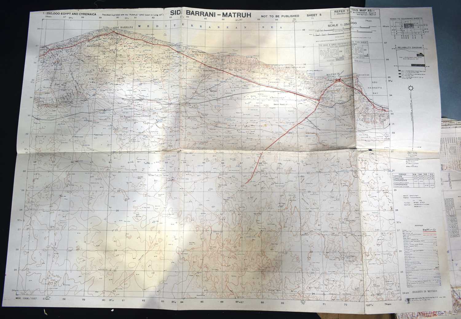 A rare collection of WW2 Maps of the Tobruk together with canvas map case - Image 16 of 30