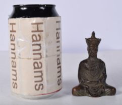 A small Sino Tibetan bronze Buddha 8 cm.