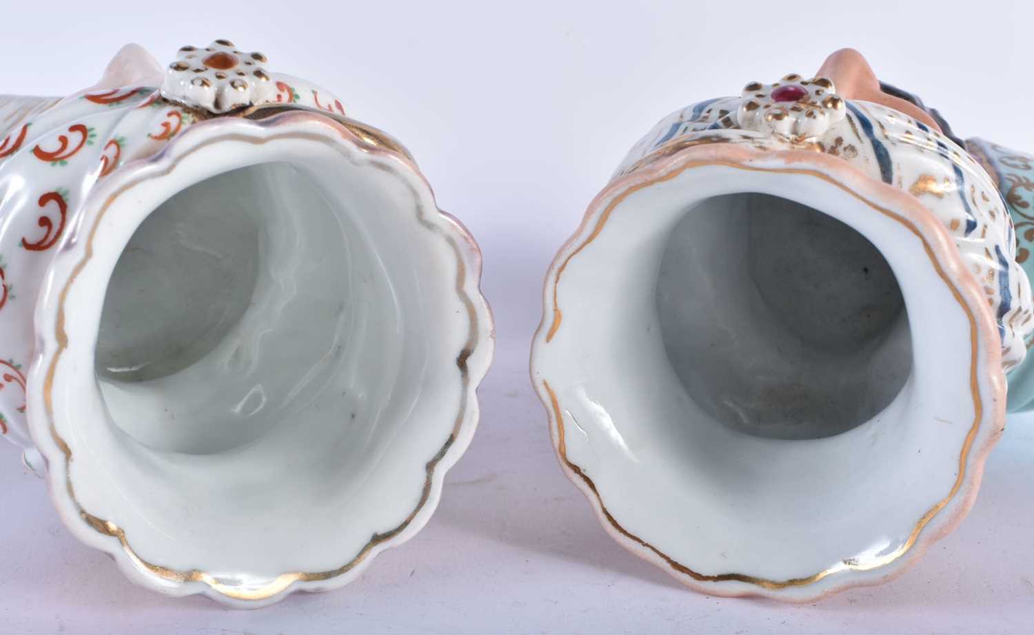 A PAIR OF LATE 19TH CENTURY FRENCH PARIS PORCELAIN OTTOMAN MARKET VASES from as a Sultan & - Image 5 of 6