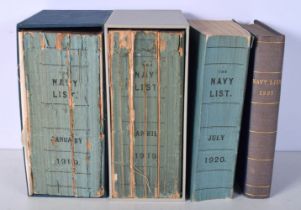 A collection of books related to "The Navy list " post WWall 1 1919-1921. (4).