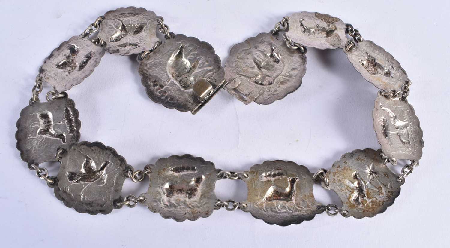 African Tribal White Metal Belt. 67cm x 4cm, weight 159g - Image 5 of 5