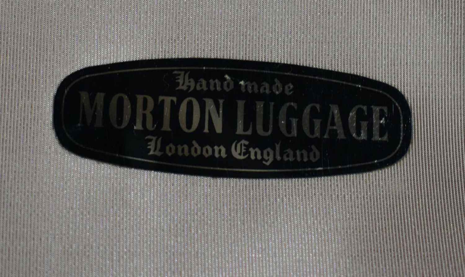 Three handmade vintage Morton of London suitcases cases together with another suitcase and a - Image 9 of 16