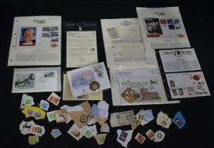 A collection of Coin first day cover sets together with a small collection of stamps (6).