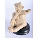 A MARTIN BROTHERS FIGURE OF AN IMP MUSICIAN. 13 cm x 7 cm.