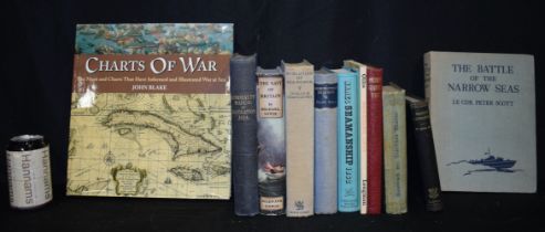 A collection of Naval and Maritime books "The battle for the narrow seas" by Peter Scott , Nares