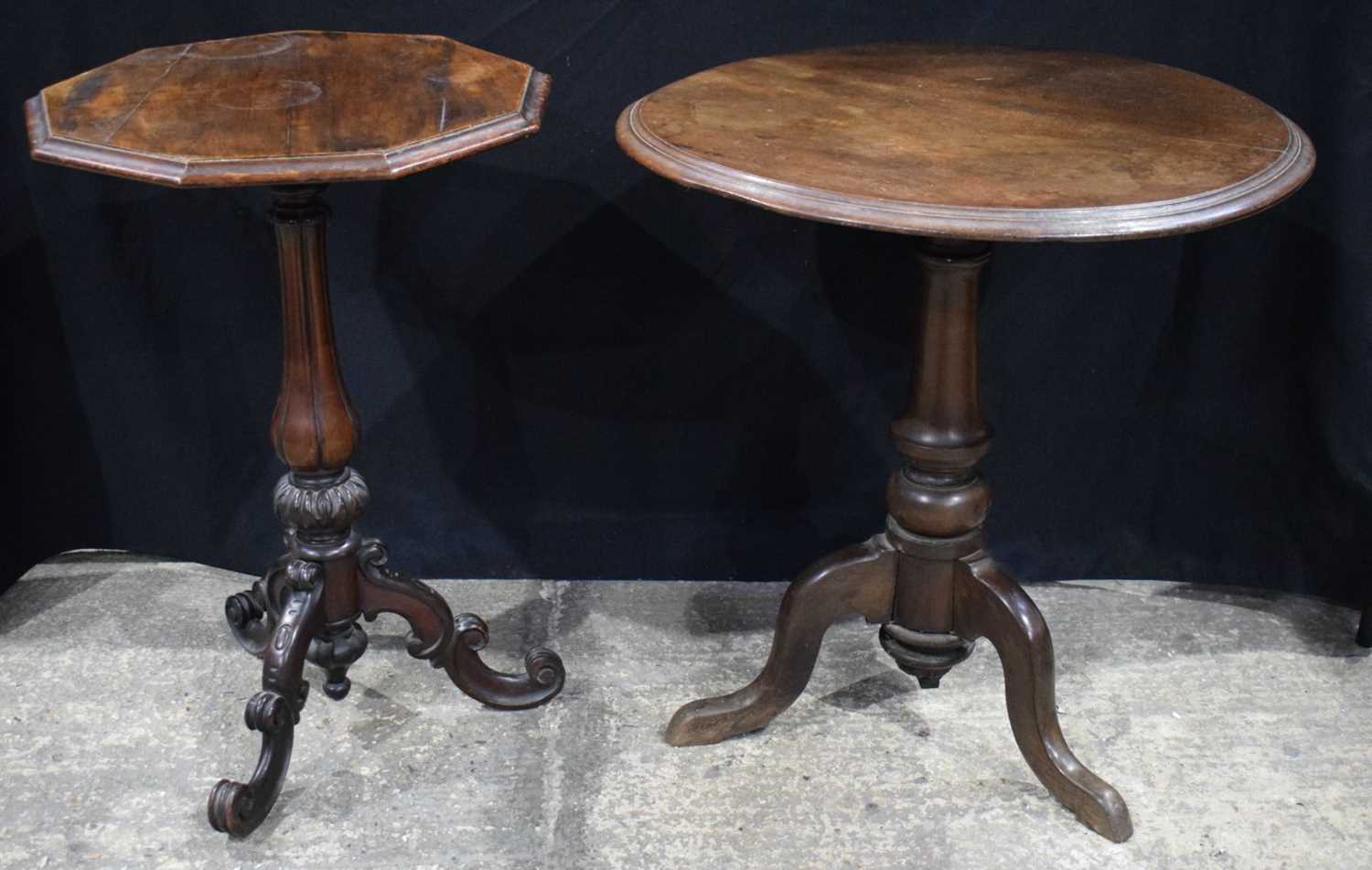 Two 19th Century Mahogany Pedestal tables 75 x 54 cm (2). - Image 2 of 10