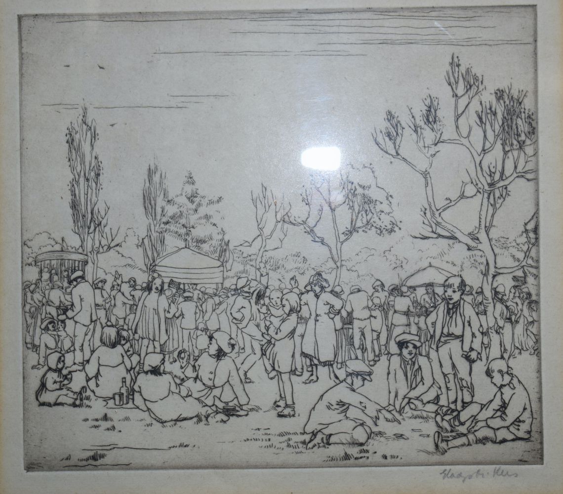 A collection of antique framed 19th Century etchings 25 x 18cm. (5) - Bild 14 aus 22