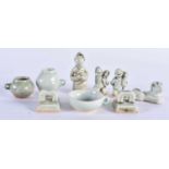 ASSORTED MINIATURE CHINESE QING DYNASTY QINGBAI PORCELAIN WARES. Largest 4 cm high. (qty)