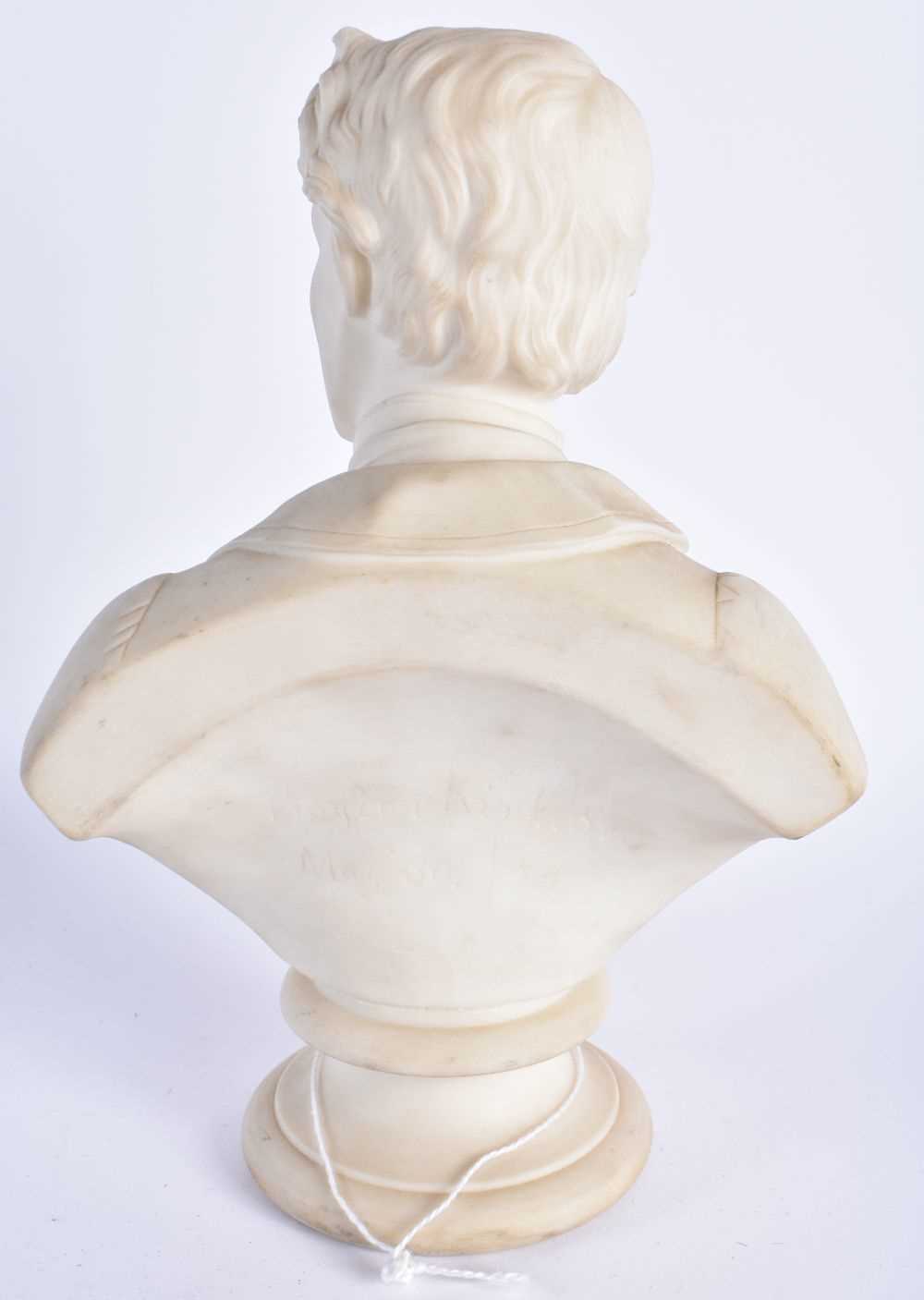 A 19TH CENTURY KERR & BINNS WORCESTER PARIAN WARE BUST OF A MALE. 22 cm x 12 cm. - Image 3 of 7