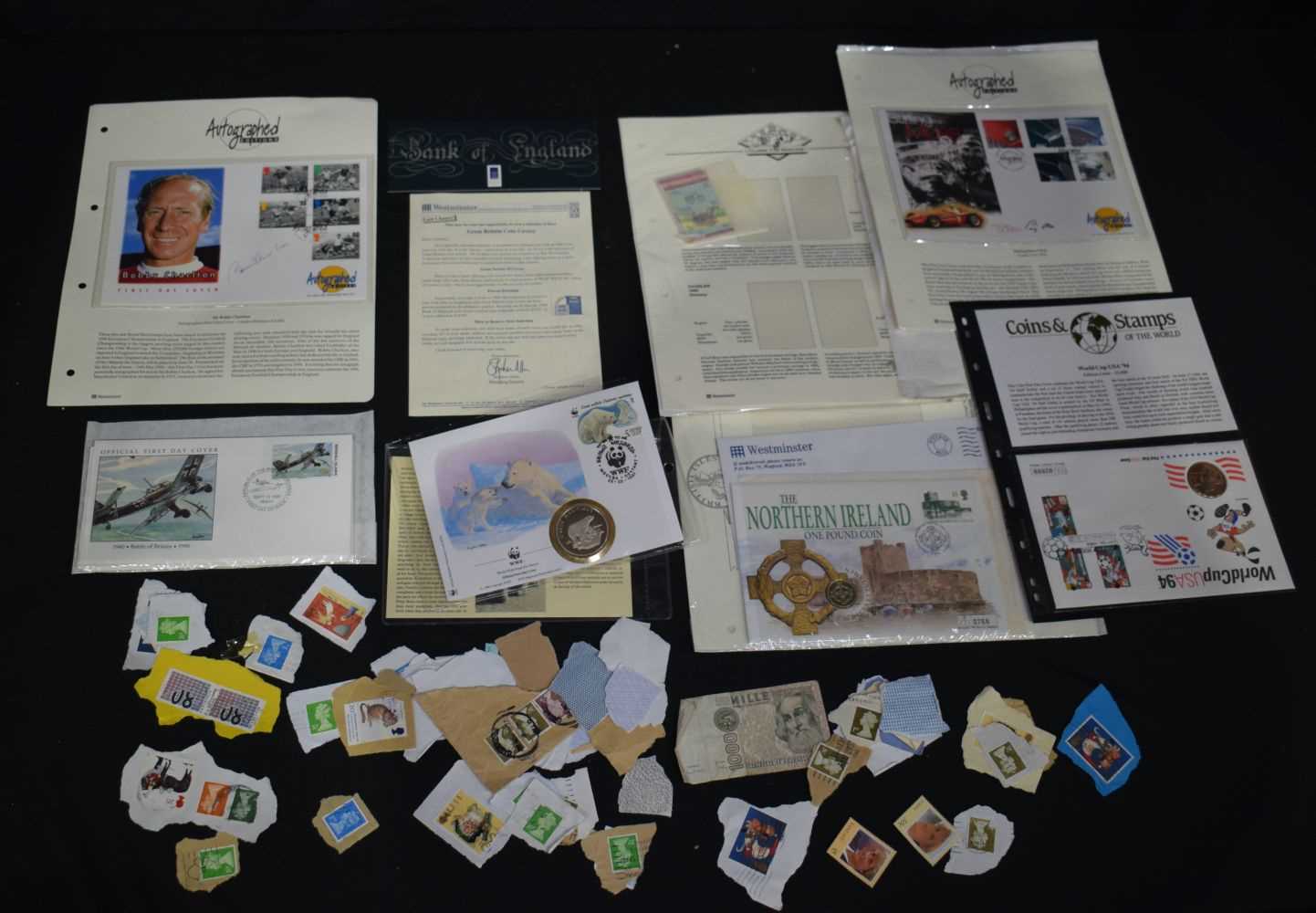 A collection of Coin first day cover sets together with a small collection of stamps (6). - Image 2 of 6