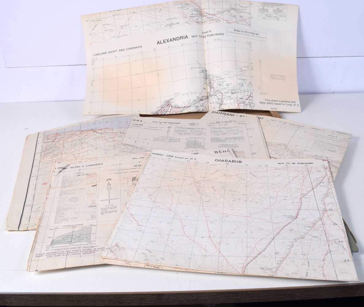 A rare collection of WW2 Maps of the Tobruk together with canvas map case - Image 4 of 30