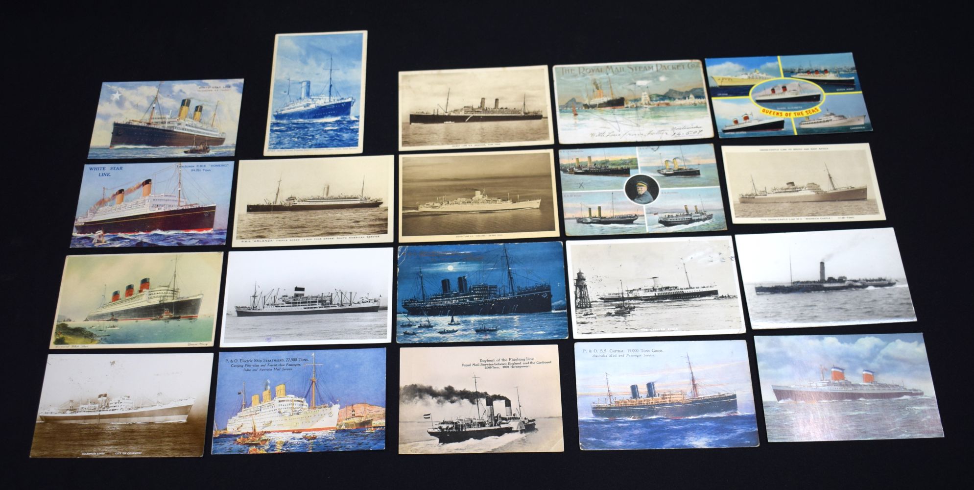 A good quality postcard album Cruise liners, Merchant ships, White star line, Orient line etc (72) - Image 19 of 34