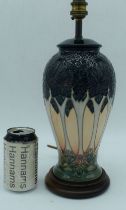 A Moorcroft Cluny pattern table lamp 36 cm