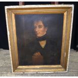 A large 19th Century Oil on canvas portrait of a gentleman 73 x 61 cm.